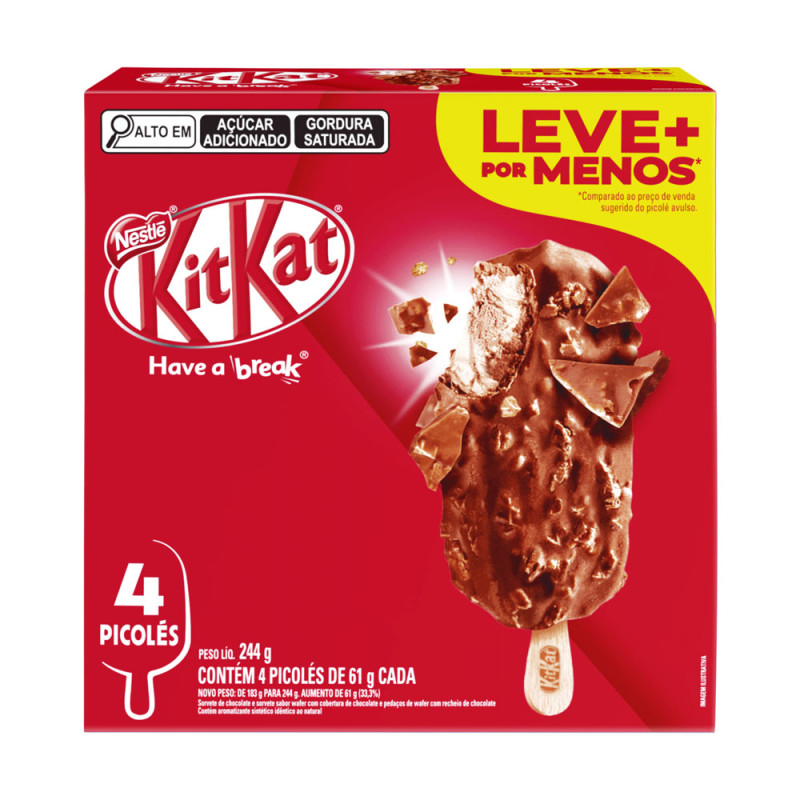Kit Picolés Nestle Kit Kat 244gr C/4un