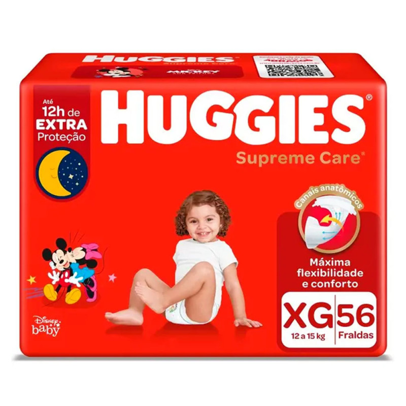 Fralda Huggies Supreme Care Hip XG C/56
