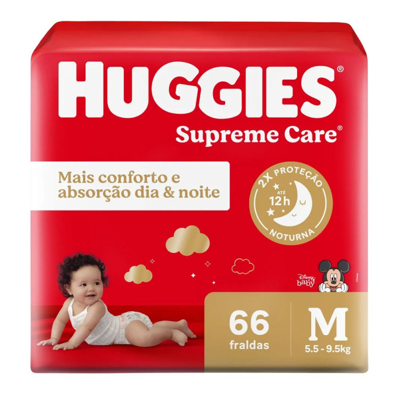 Fralda Huggies Supreme Care Hip. M com 6