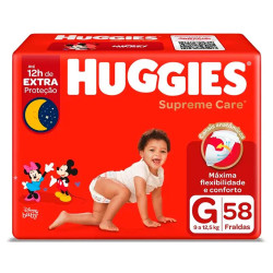 Fralda Huggies Supreme Care Hip. G Com 5
