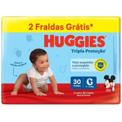 Fralda Huggies Tripla Meguinha Tamanho G