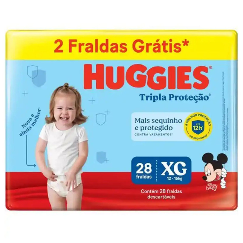 Fralda Huggies Tripla Meguinha Tamanho X