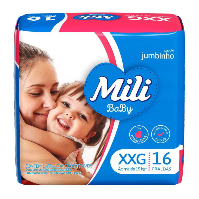 Fralda Mili Baby Pacote Jumbinho C/16Un 