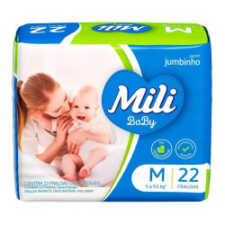 Fralda Mili Baby Pacote Jumbinho C/22Un 