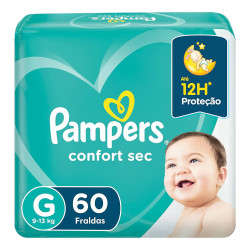 Fralda Pampers Confort Seca Bag G C/60Un