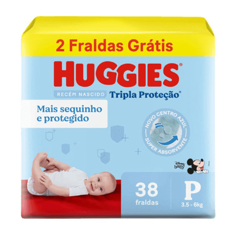 Fralda Huggies Tripla Meguinha Tamanho P
