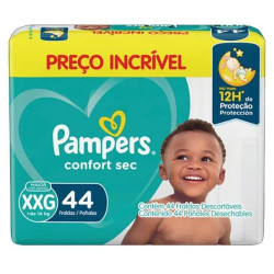 Fralda Pampers Confort Seca Bag XXXG C/4