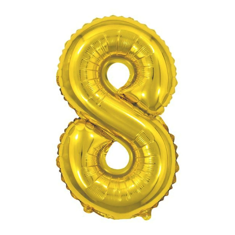 Balão Metalizado Doce Festa 40cm Ouro N8