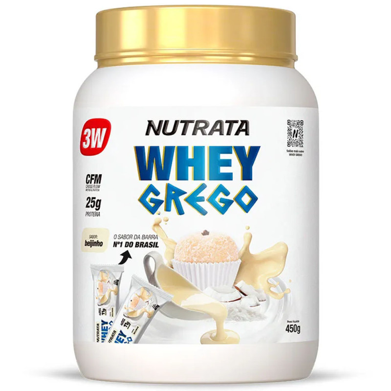 Whey Grego Nutrata Pote 450gr Beijinho