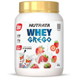 Whey Grego Nutrata Pote 450gr Morango