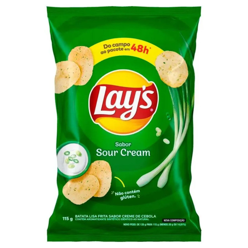 Batata Lays 115g Sabor Sour Cream