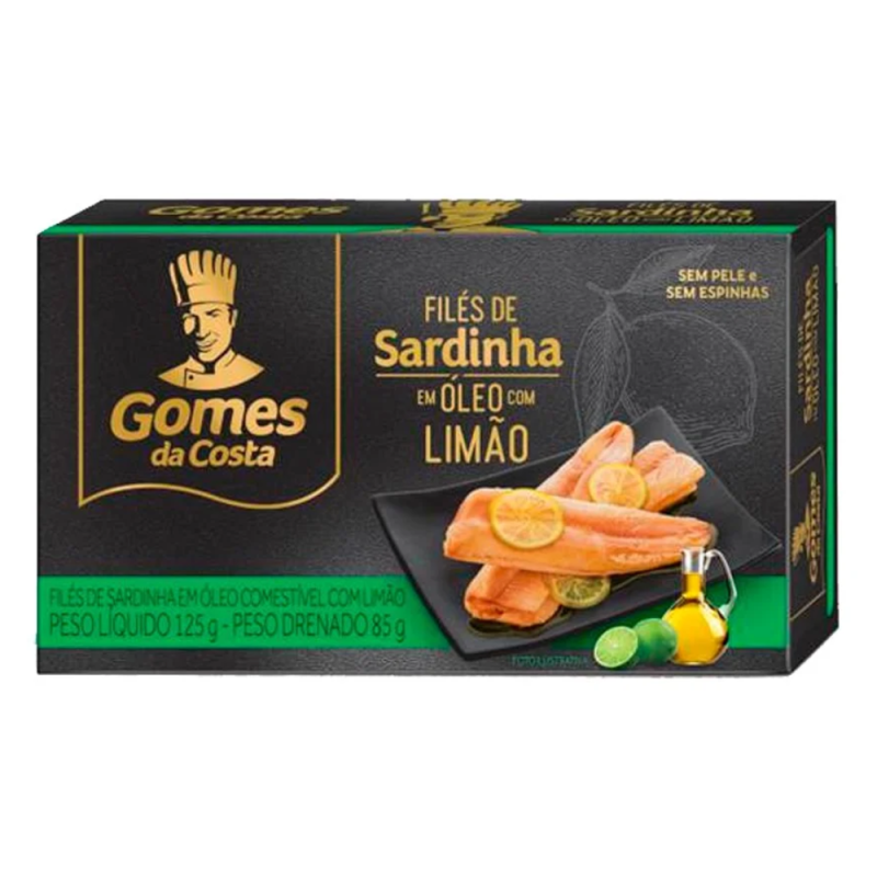 File Sardinha Gomes Da Costa 125Gr Limão