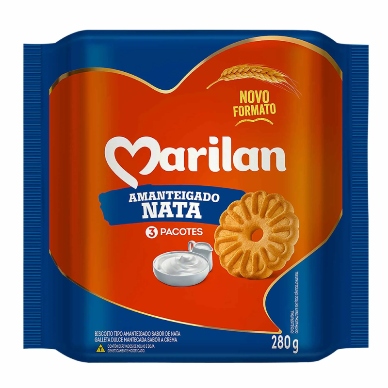 Biscoito Amanteigado Marilan 280g Nata