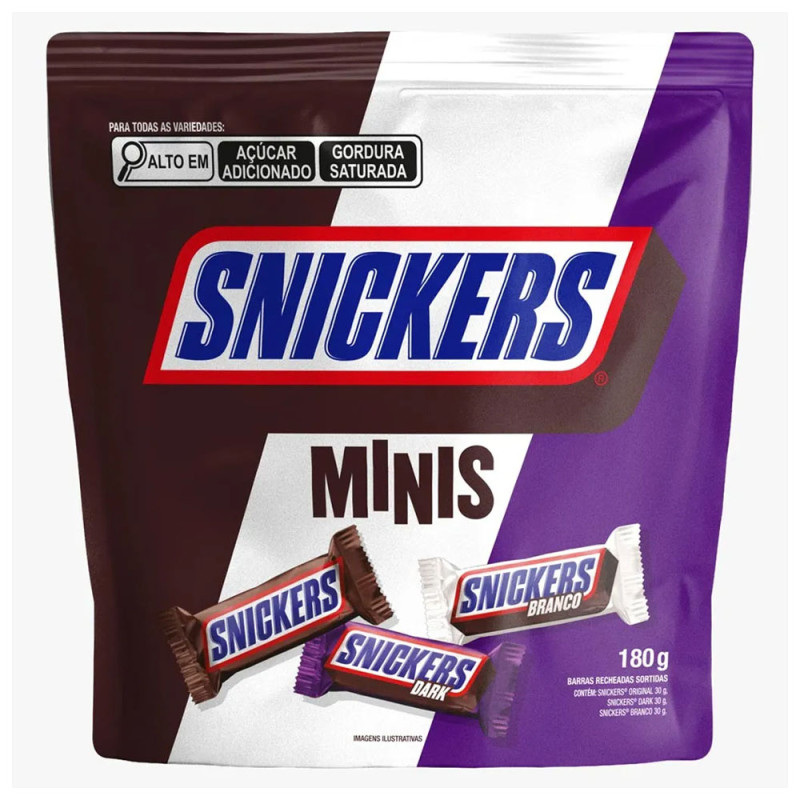 Chocolate Snickers Mini Variedades 180gr
