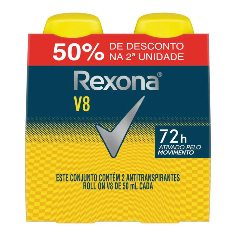Kit Desodorante Rexona Rollon 50ml C/2un