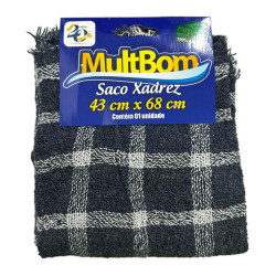 Saco Alvejado Multbom 43X68 Xadrez