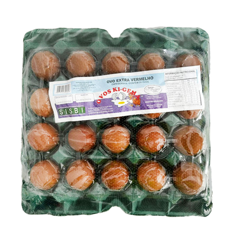 Ovos Vermelhos Pvc com 20UN Ki-Gema Gran