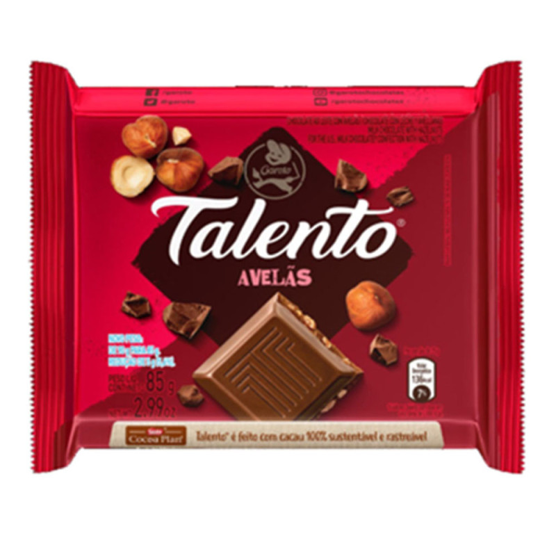 Chocolate Talento 85gr Avelã