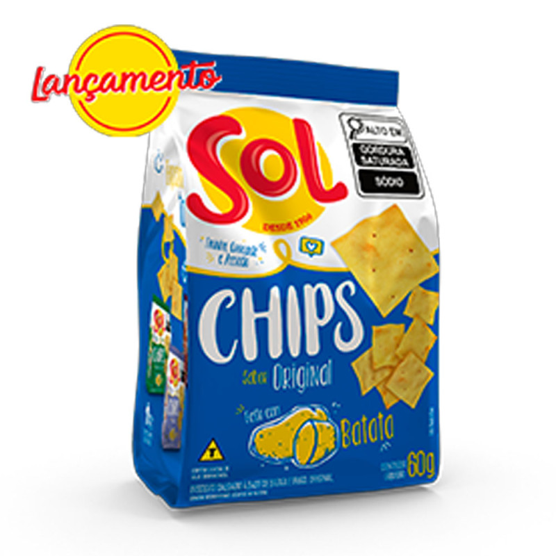 Biscoito Sol Chips 60gr Original
