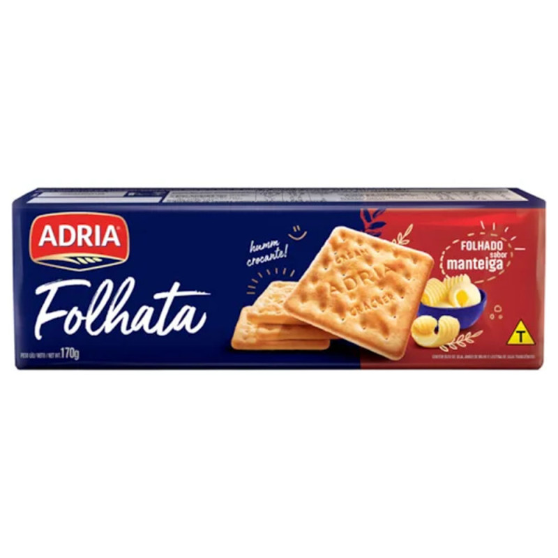 Biscoito Adria 170g Cracker Folhada