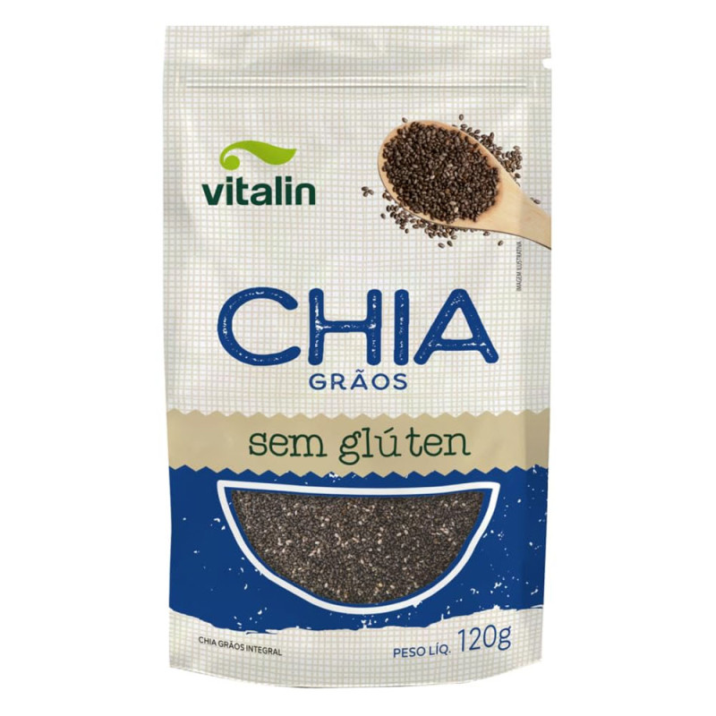 Chia Grãos Vitalin Sem Gluten 120Gr