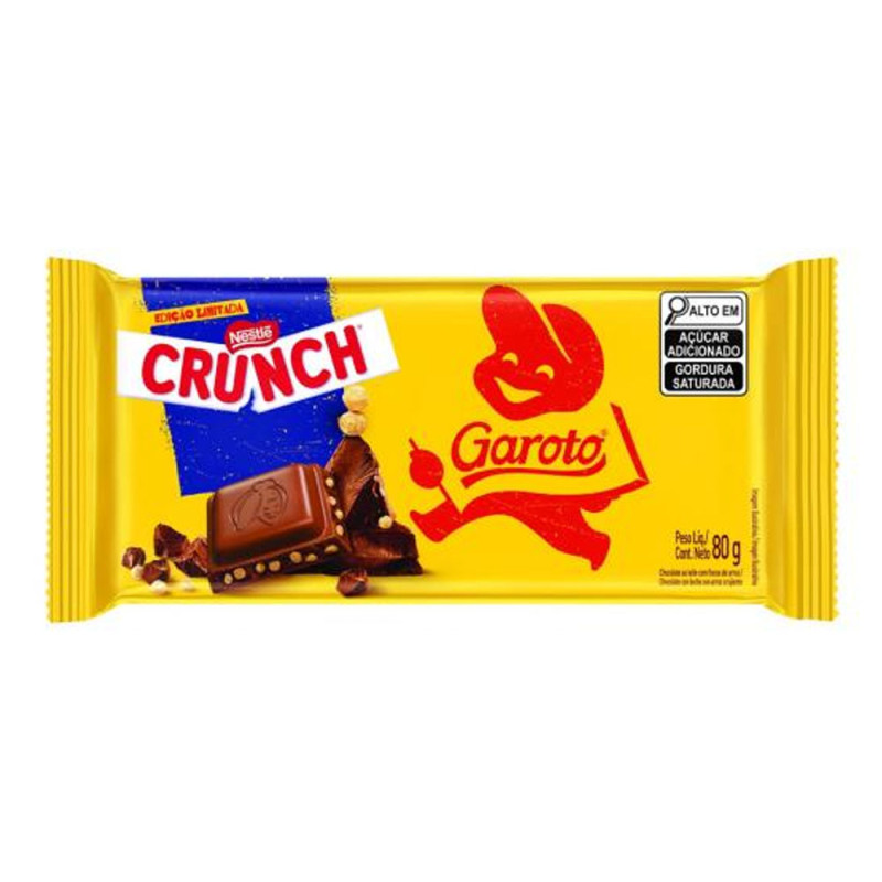 Chocolate Garoto 80GR Crunch