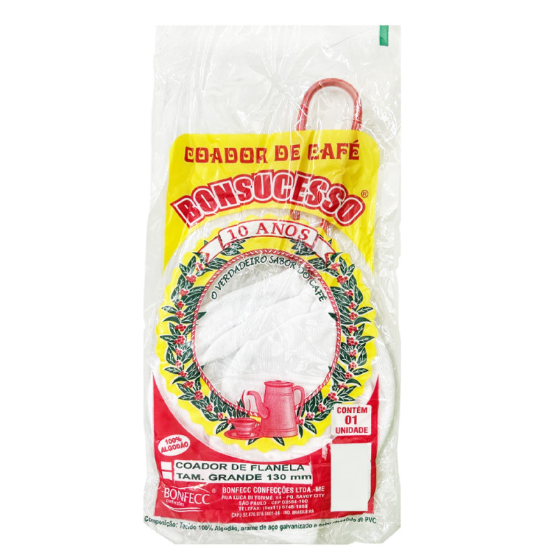 Coador de Café Bonsucesso Flanela Grande