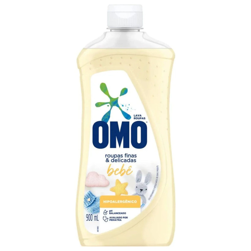 Lava Roupas Líquido Omo 900ml Bebê Roupa