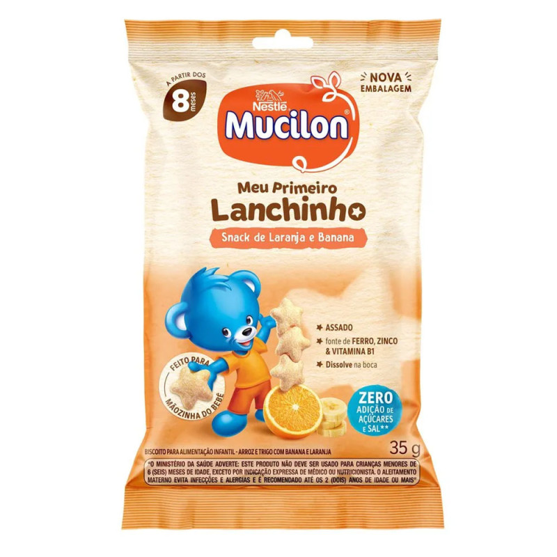 Snack Mucilon Nestle 35gr Laranja/Banana