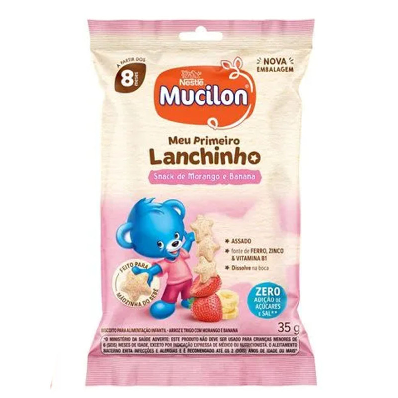 Snack Mucilon Nestle 35gr Morango/ Banan