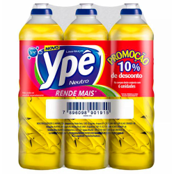 Detergente Ype Pack com 6uni 500ml 10% d