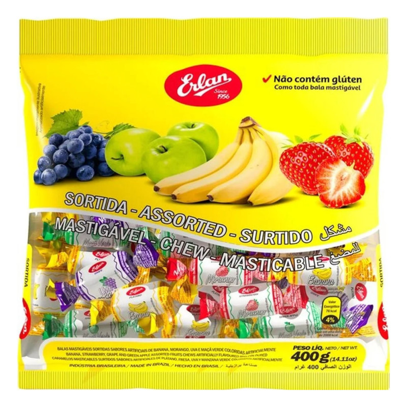Bala Erlan 400g Sortida Mastigável