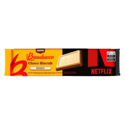 Bisc Choco Biscuit Bauducco 80g Branco