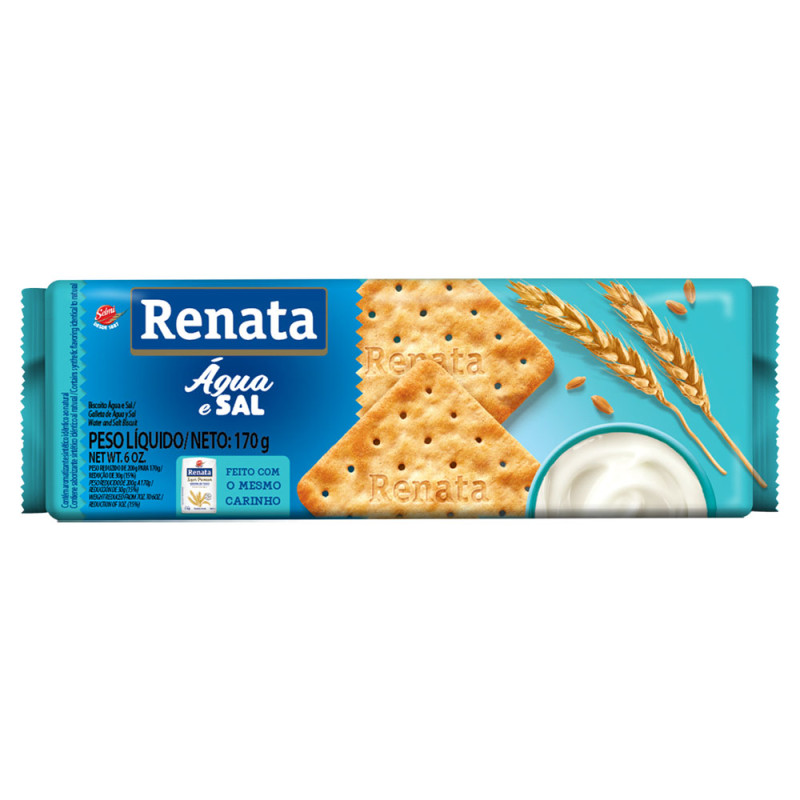 Biscoito Renata 170Gr Agua E Sal