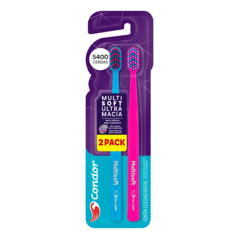 Escova Dental Macia Condor Trip Leve 2 P