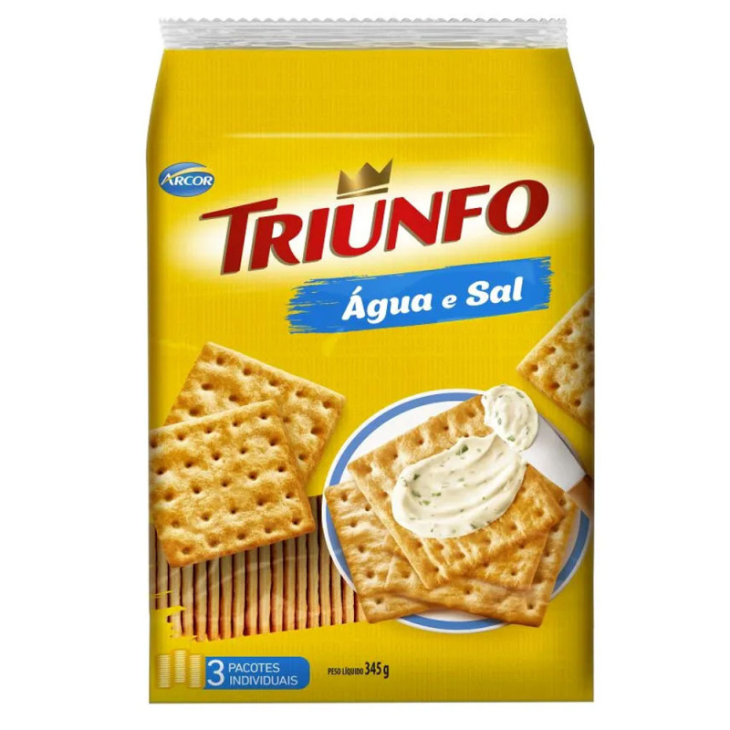 Biscoito Triunfo 345GR Agua E Sal