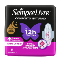 Absorvente Noturno com Abas Sempre Livre