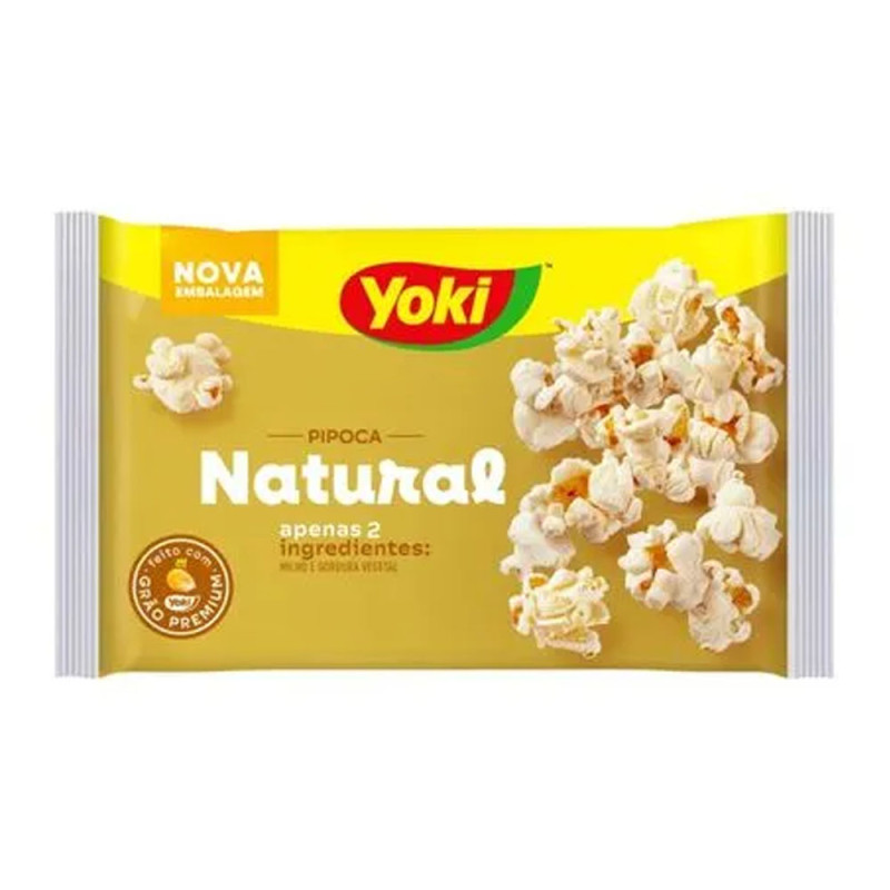 Pipoca Microondas Yoki PopCorn 100gr Nat