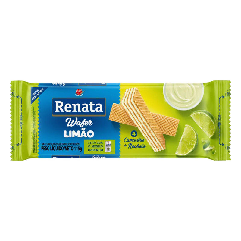 Biscoito Wafer Renata Limão 115g