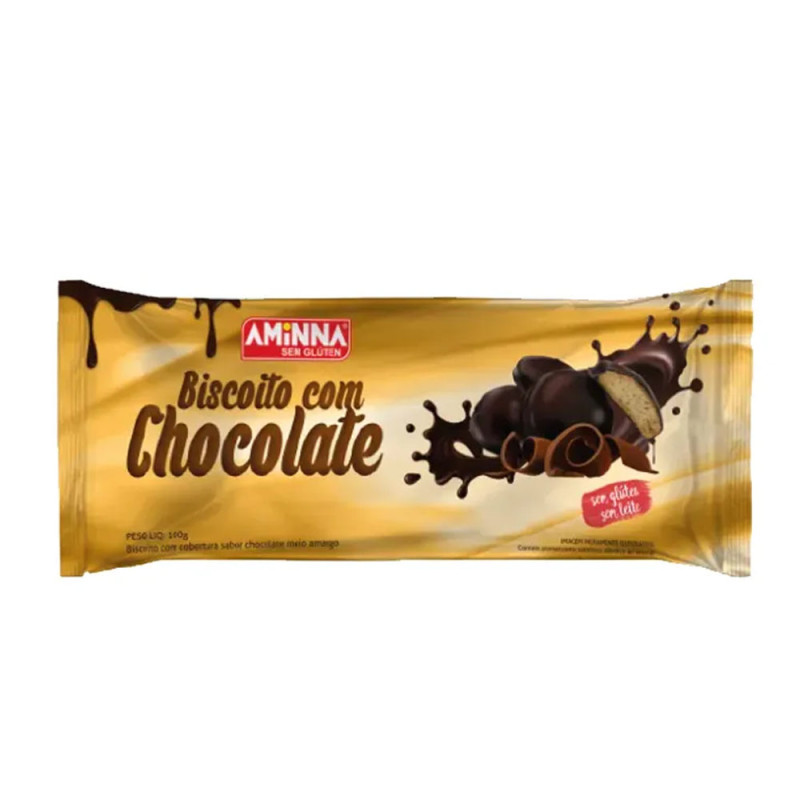 Biscoito Aminna 100gr Sem Lactose Chocol