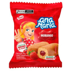 Bolinho Ana Maria 70gr Morango/Baunilha