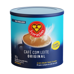 Café Solúvel com Leite 3 Corações Tradic