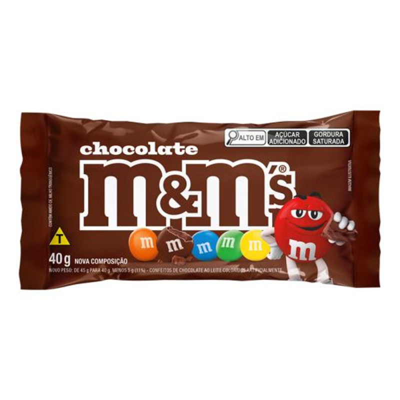 Confeito M&M's 40g Ao Leite