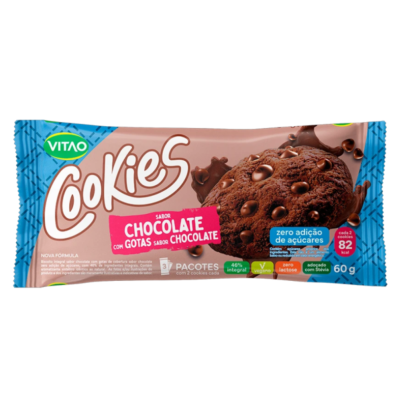 Biscoito Cookies Vitao 60g Zero Chocolat