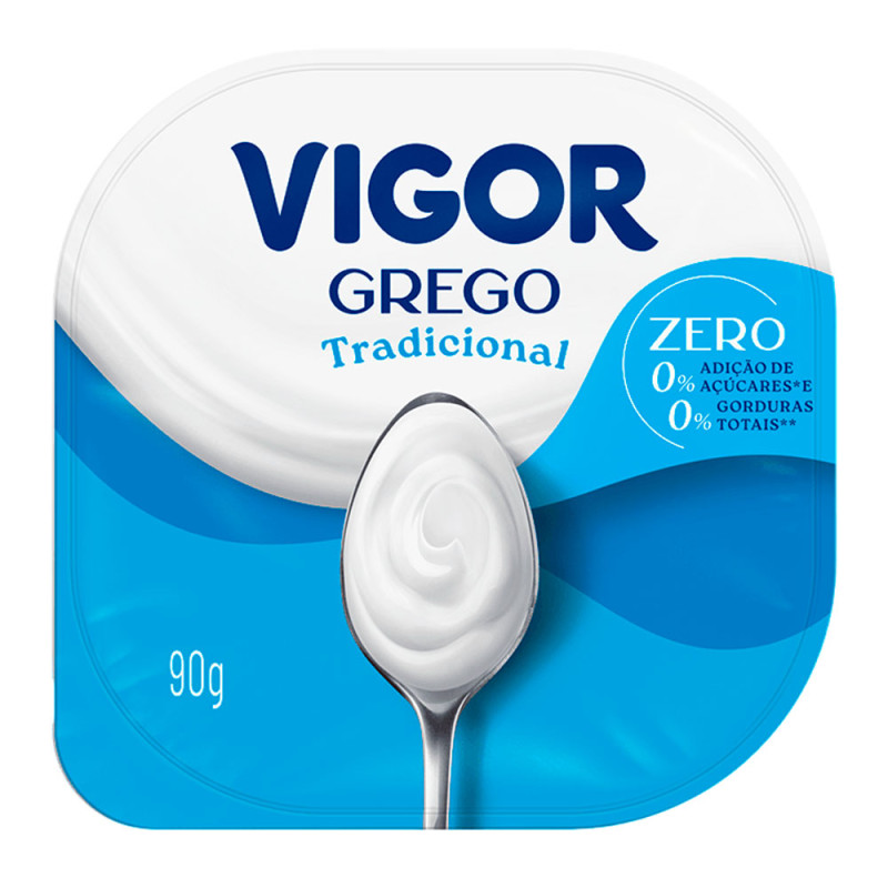 Iogurte Grego Vigor Zero 90gr Desnatado 