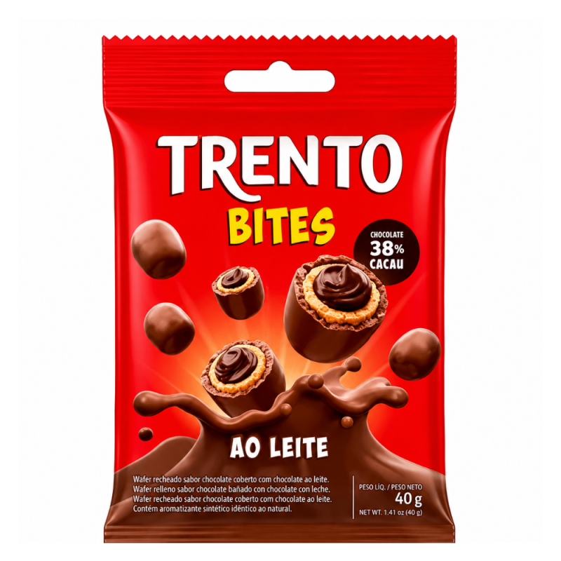 Chocolate Wafer Peccin Trento Mini Ao Le