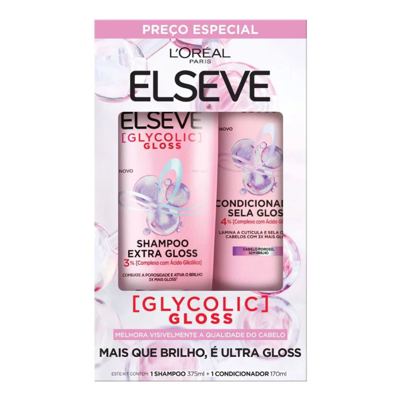 Kit Elseve Shampoo 375ml+Condicionador 1