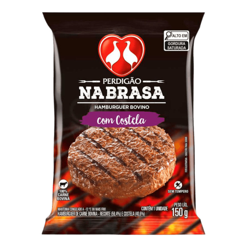 Hambúrguer de Carne Bovina Perdigão na B