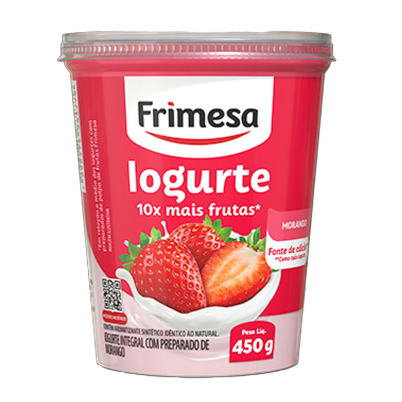 Iogurte Bicamadas Frimesa 130gr Morango