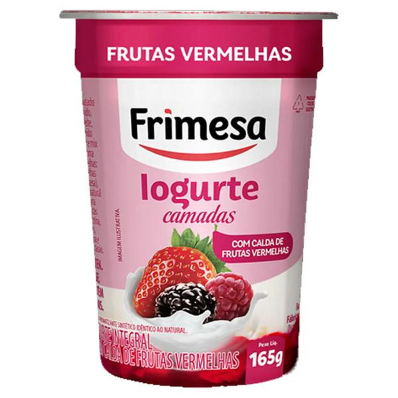 Iogurte Bicamadas Frimesa 130gr Frutas v
